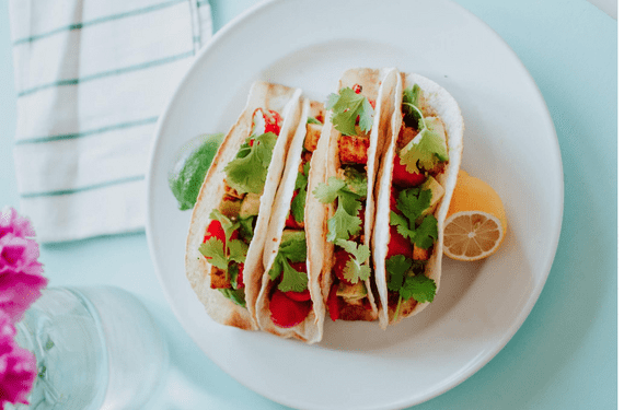 Tacosy z kolendrą i cytryną