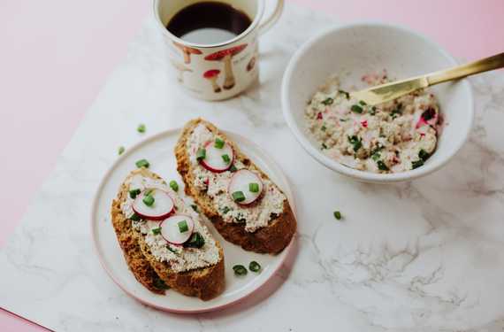 kanapki z twarożkiem ze słonecznika